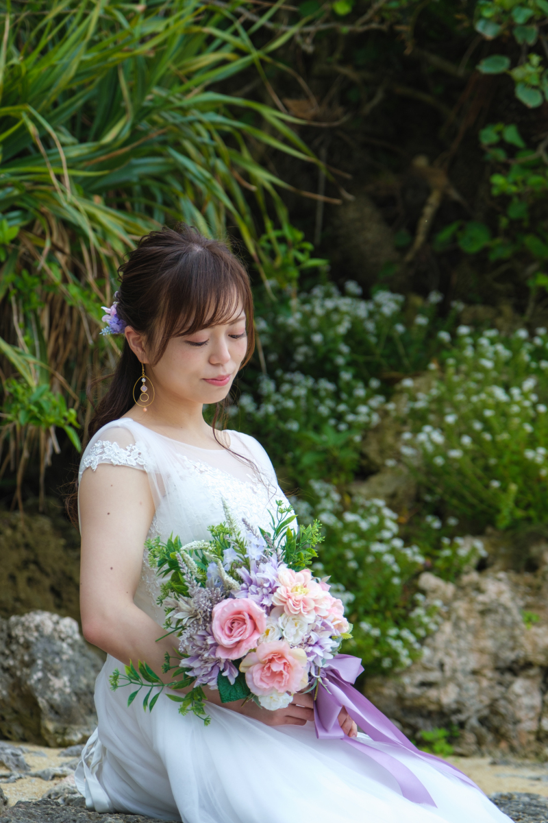 グリーンを背景に