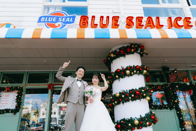 まずは『アメリカンビレッジ』で撮影スタートです！