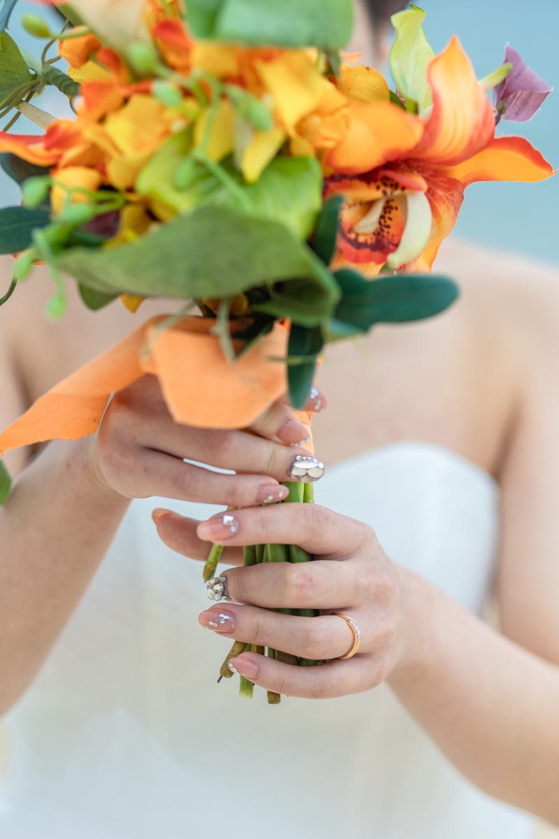 可愛らしいブーケと