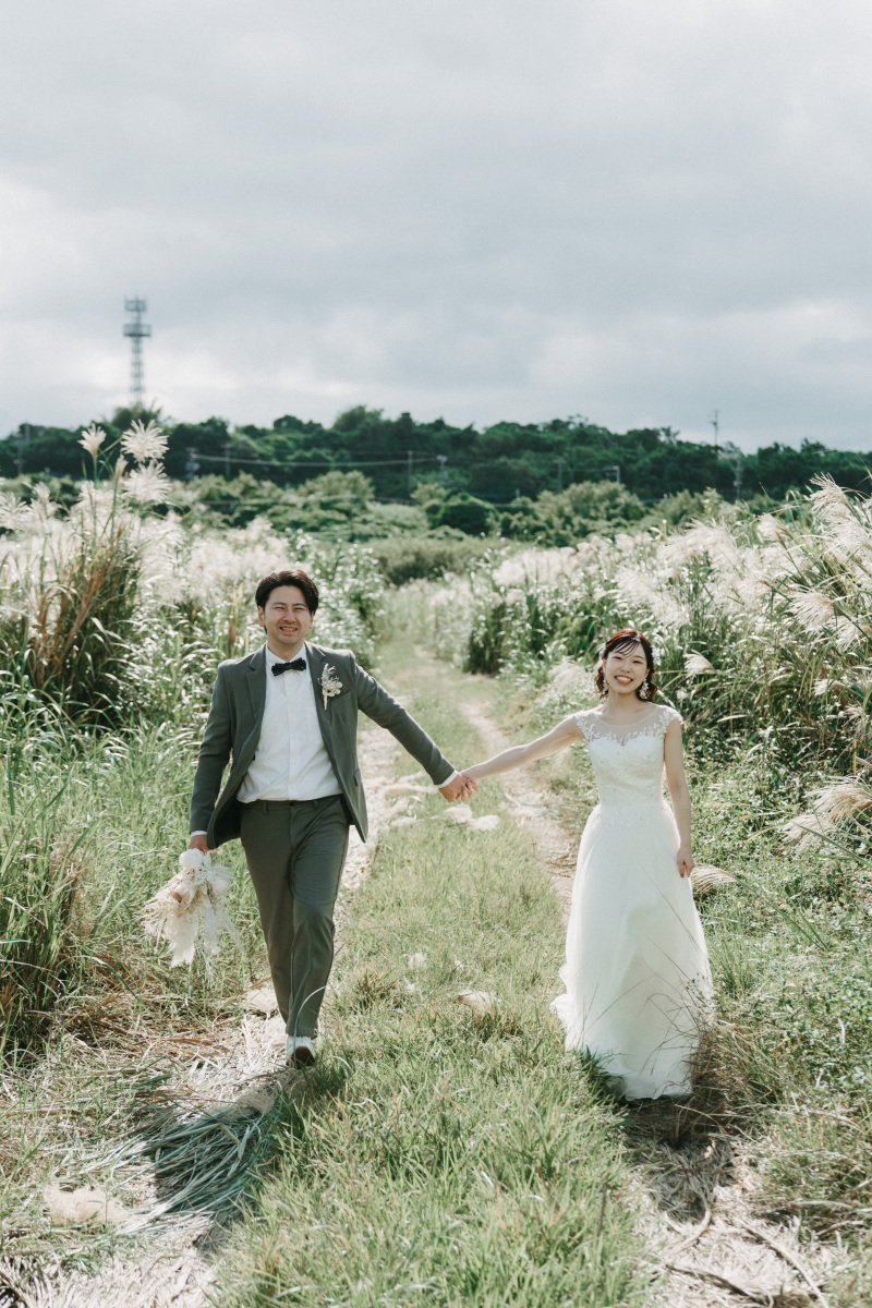 ススキに囲まれて