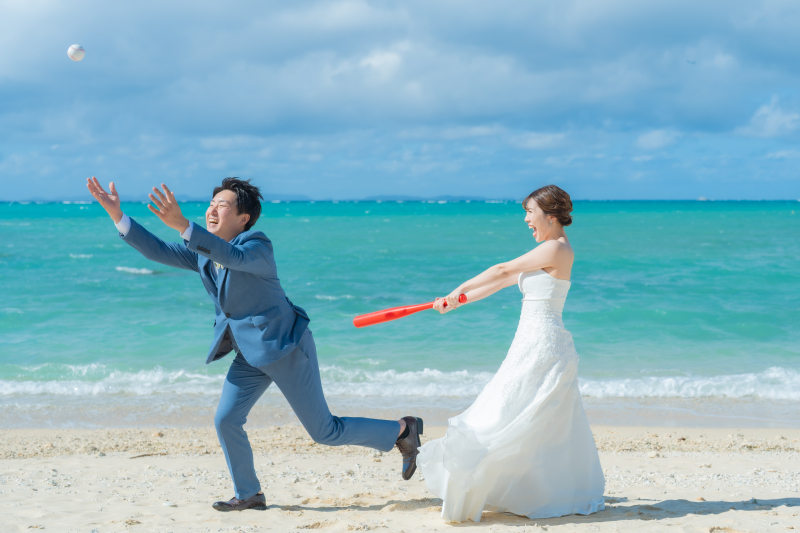 ビーチでBaseball☆★