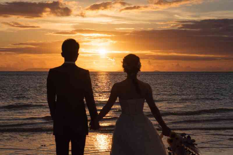 ビーチを見つめて