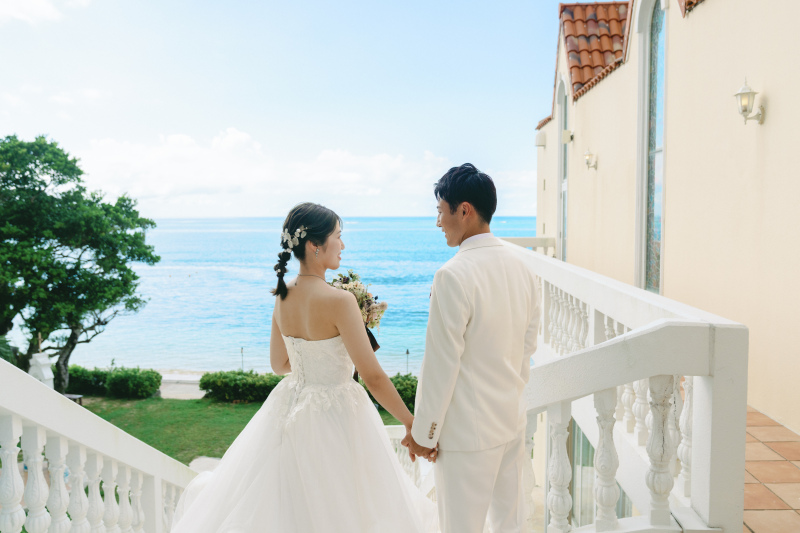 チャペル横の大階段でも撮ります!