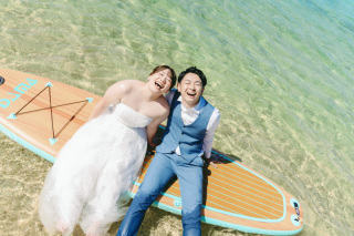 【ビーチ＋チャペル撮影プラン】オプションでSUP撮影も！