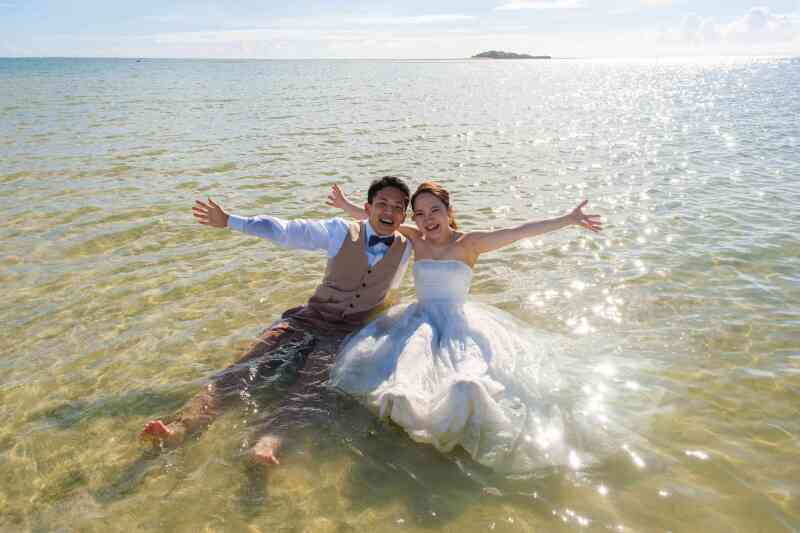 衣装のまんま海に入れます♪