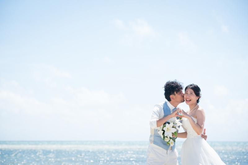 ハートを作って