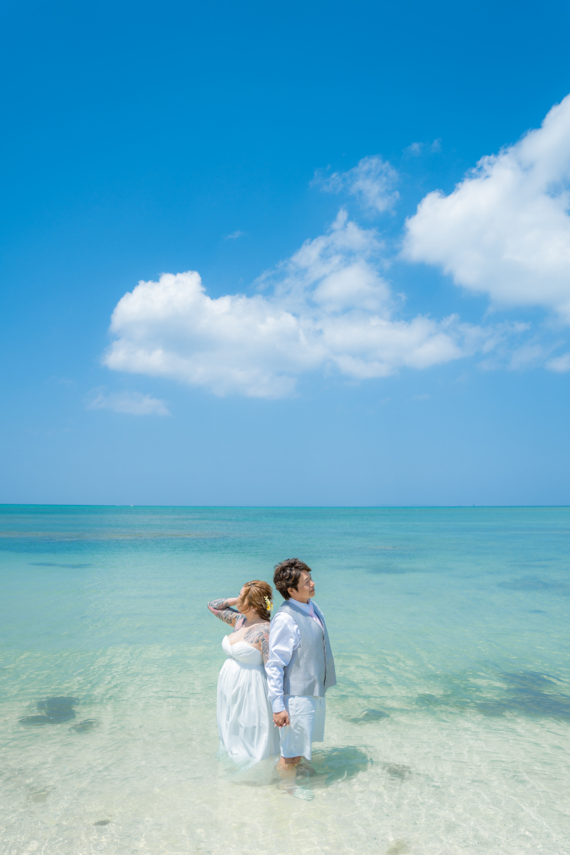 海の中のおふたり