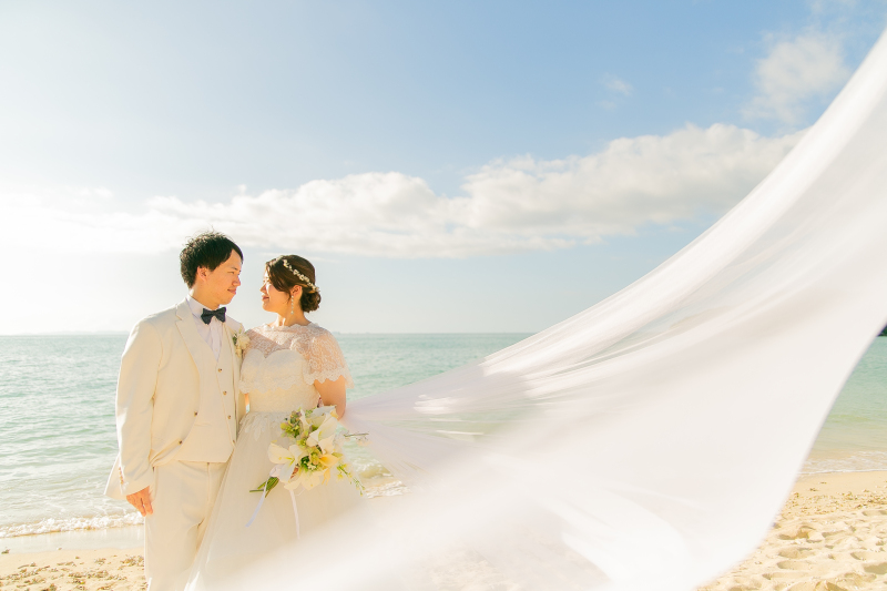 ベールを使用してバリエーションを増やすことも◎