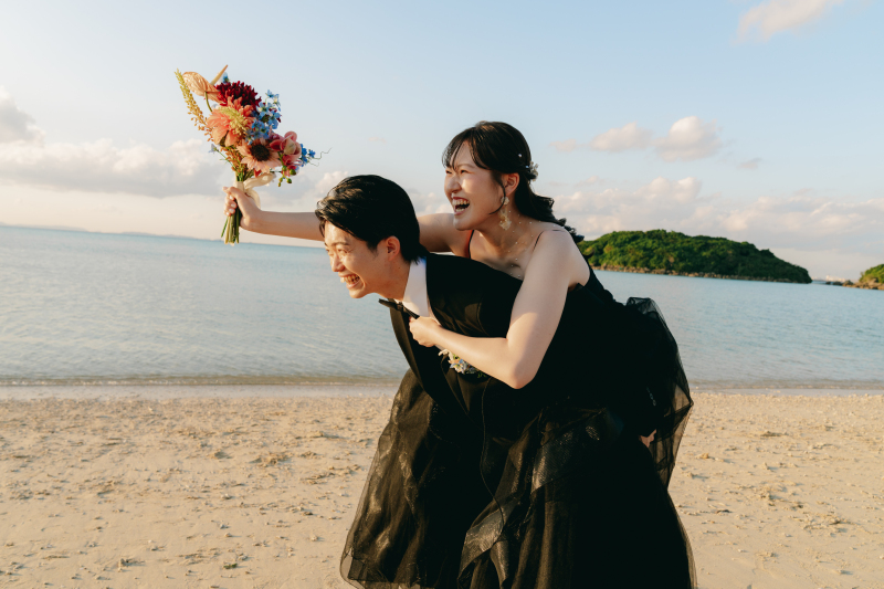 ビーチに戻って、いよいよサンセット撮影開始です！