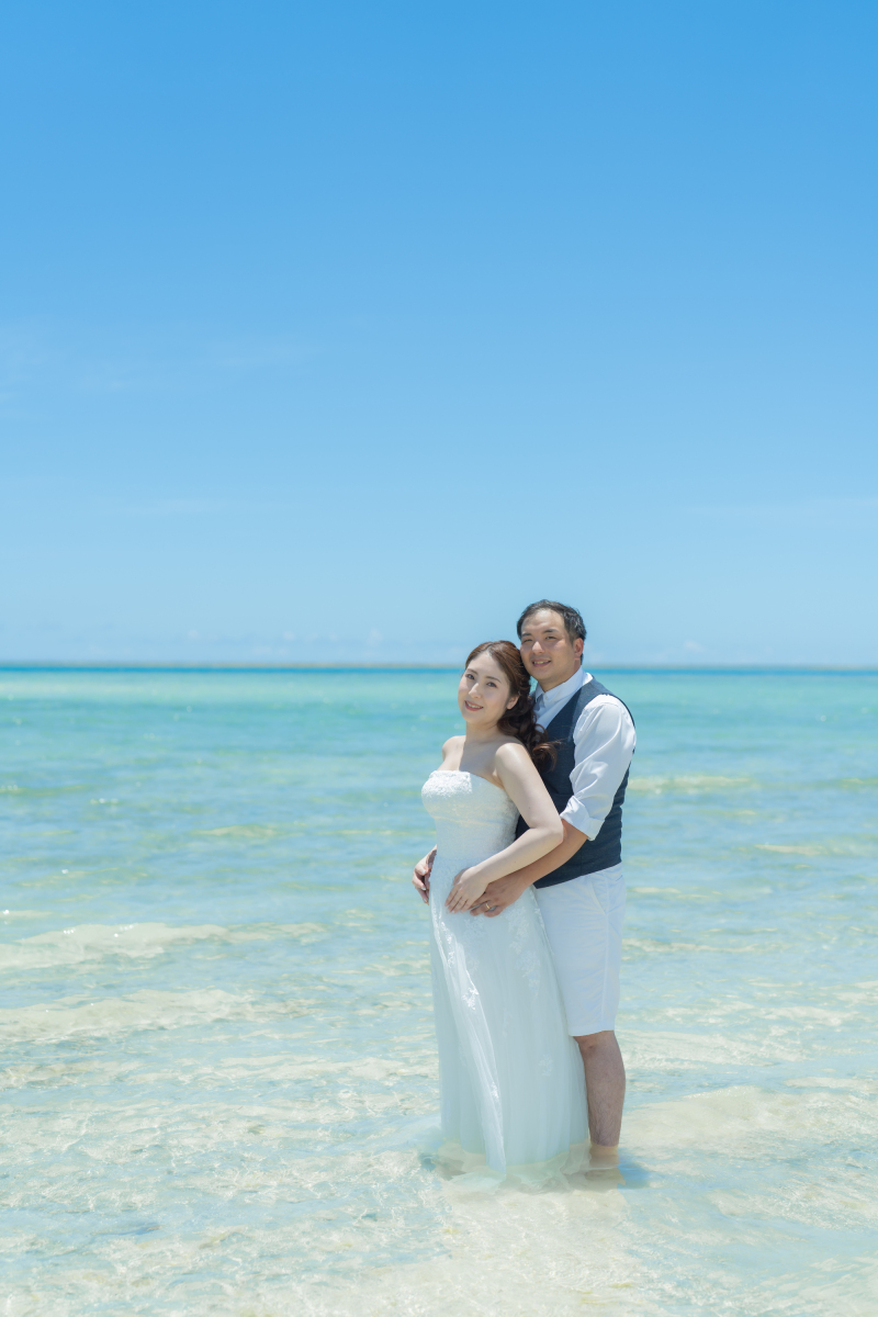 どこまで海に入るかはおふたり次第！