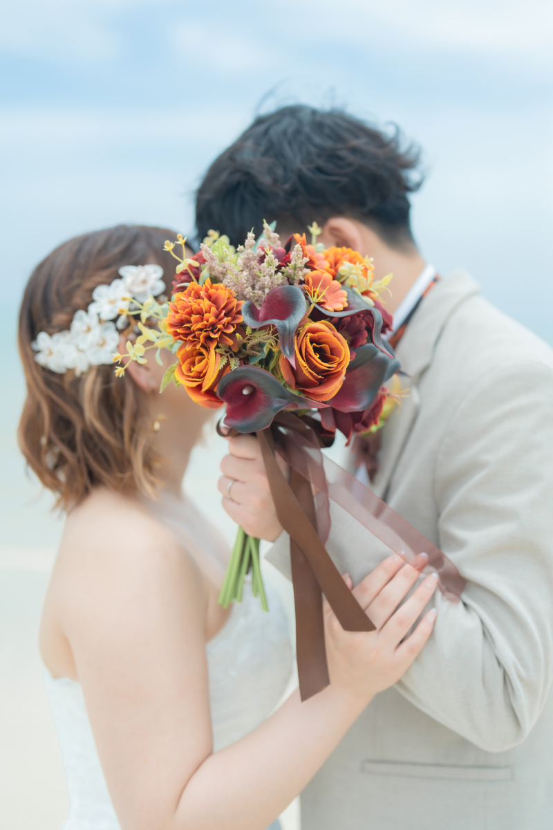 可愛らしいブーケショット