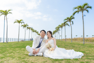 【ビーチ＆グリーン撮影プラン】ヤシの木と撮影して南国感アップな1日を