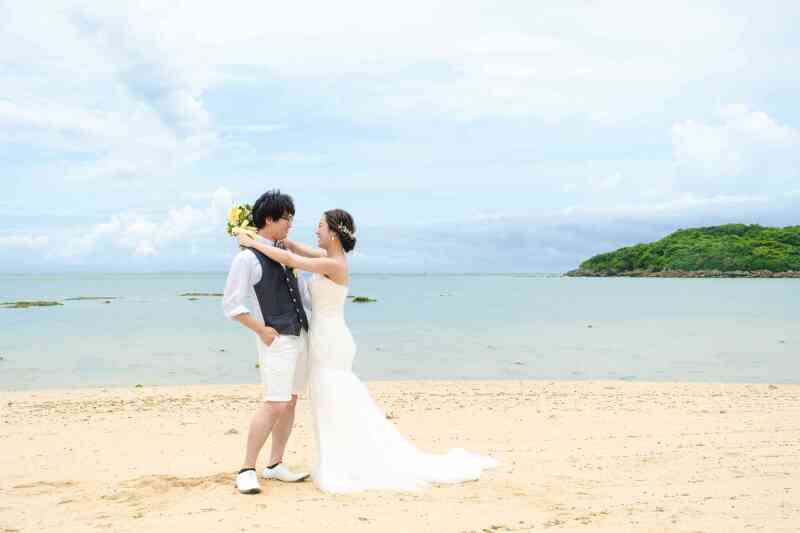 ビーチで雰囲気を変えて