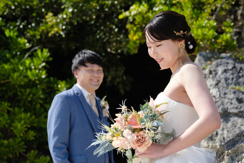 岩場のあるグリーンで撮影スタート！