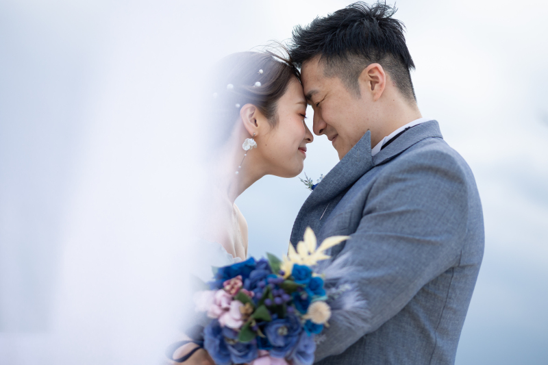 ヴェールを使ったショットも