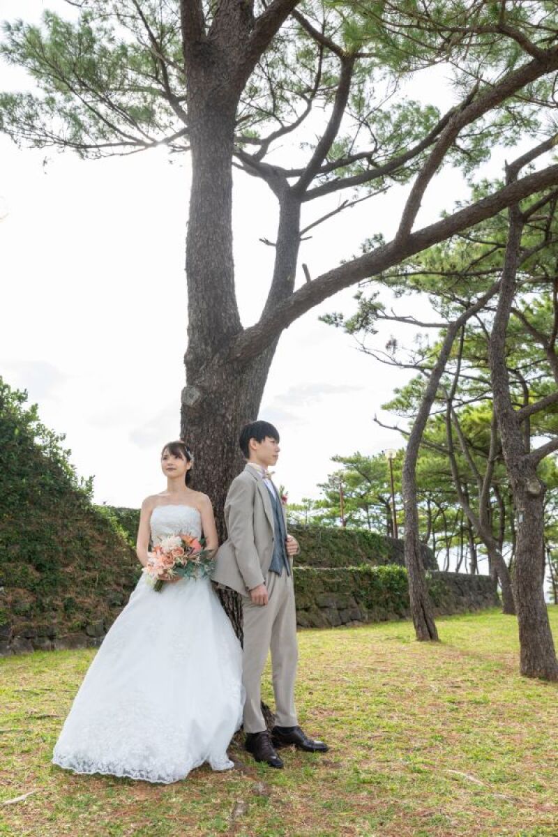 城内にいるかのようなガーデンフォト