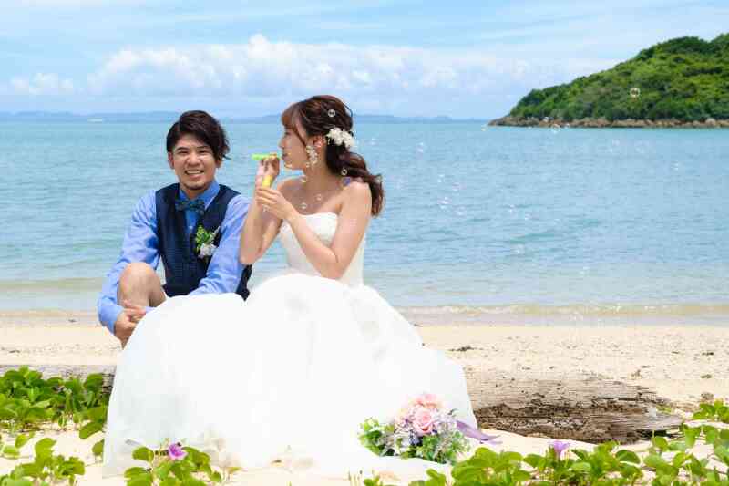 シャボン玉で♪