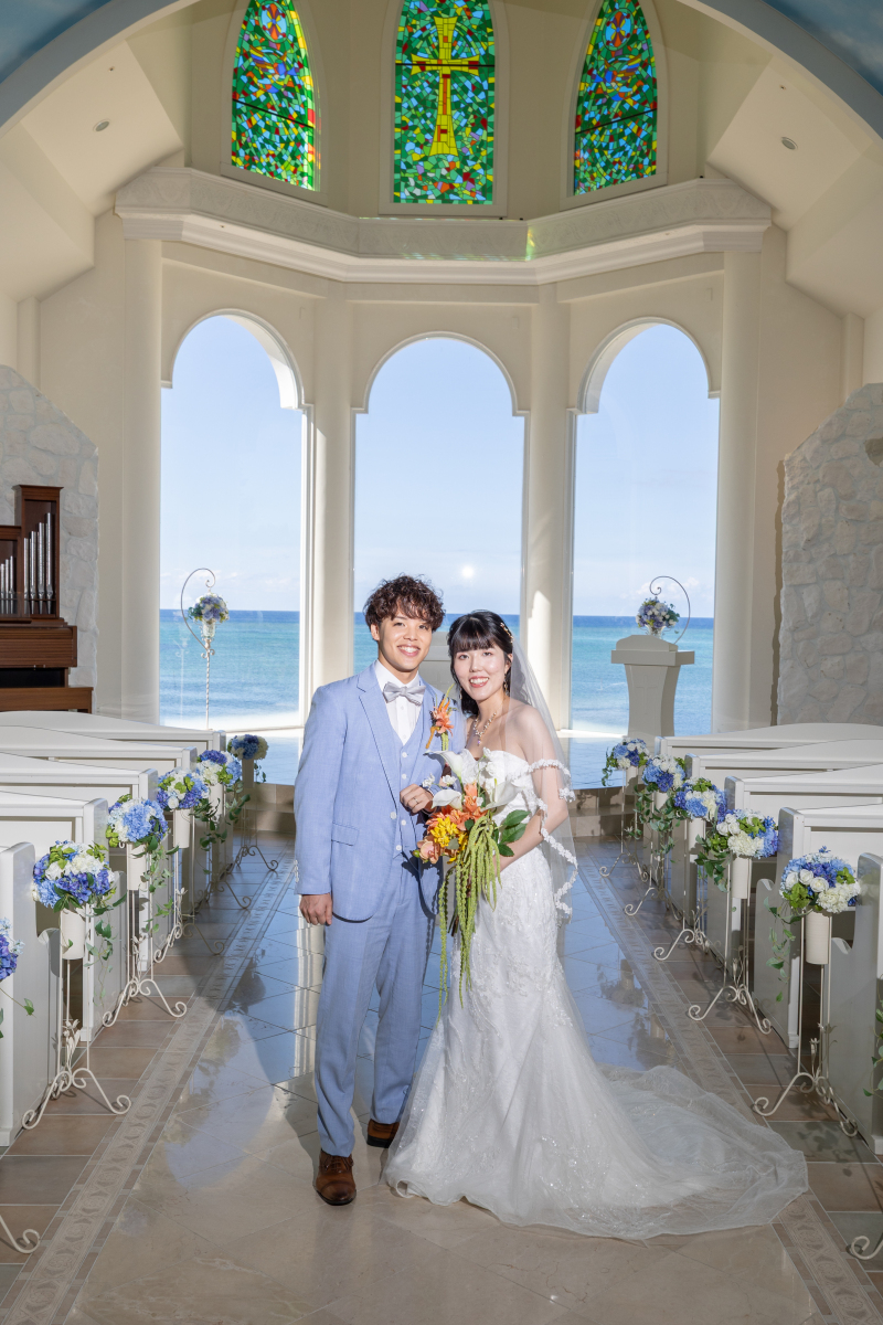 お支度が終わり、チャペル撮影からスタートです♬