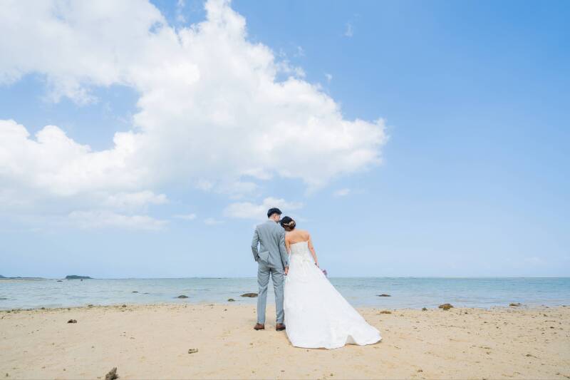 ビーチをさまざまな角度から