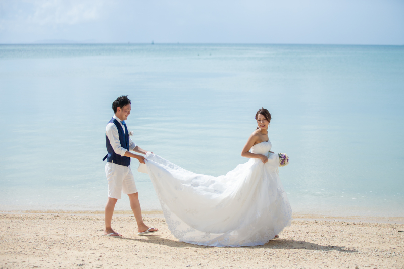 ビーチをお散歩