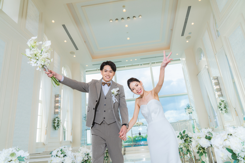 もちろん実際の挙式では撮れないような写真も可能！