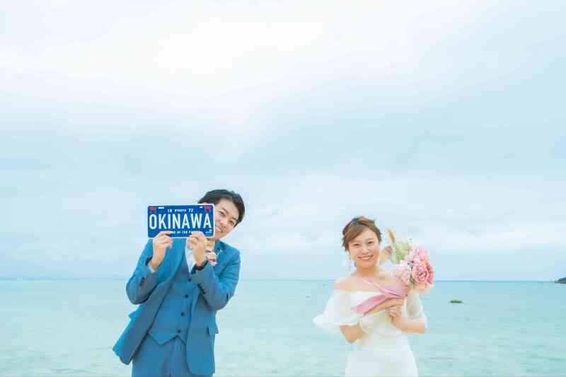 2月の沖縄本島ビーチ撮影