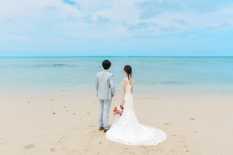 広いビーチにポツンと♡