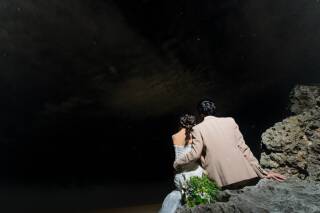 夜空に煌めく星空と