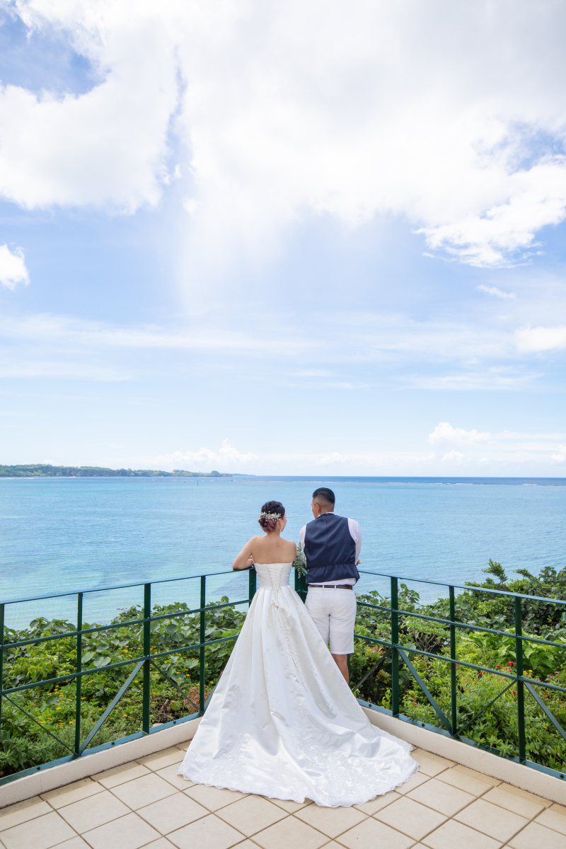 テラスにもたれながら