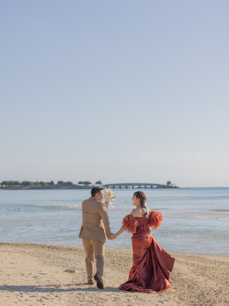 お支度が終わってビーチ撮影からスタートします♬