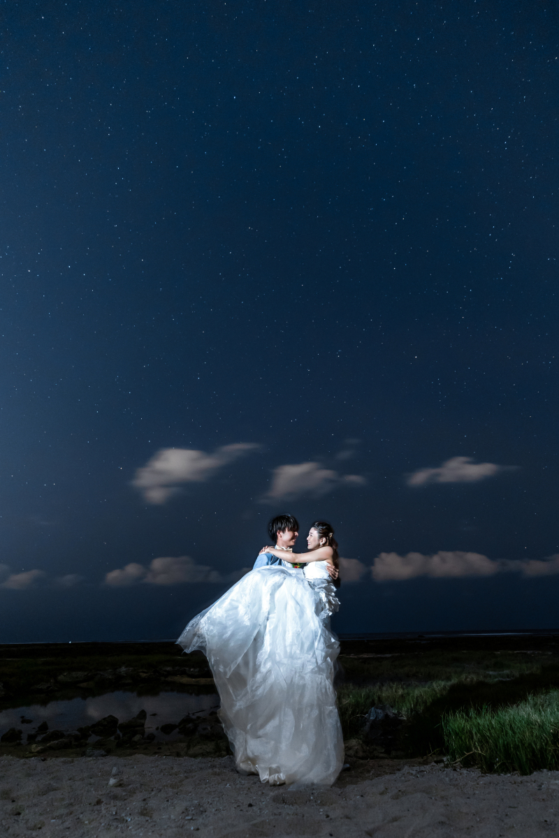 漆黒の夜空の中