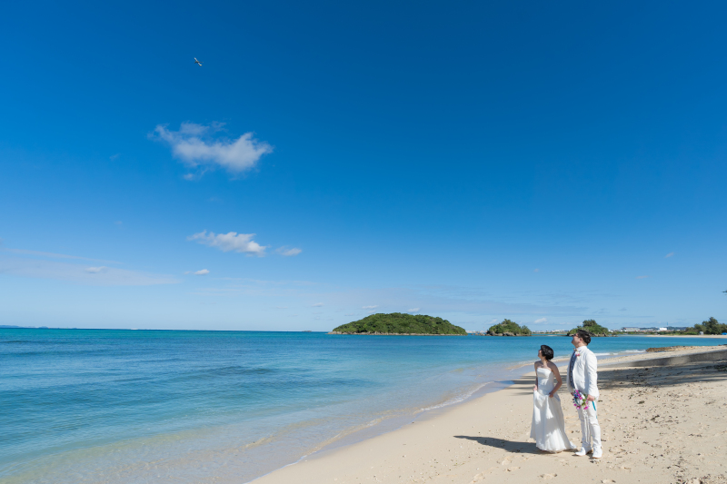 青い空、青い海