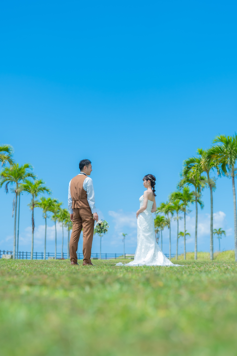 ヤシの木ロードで撮影スタート!