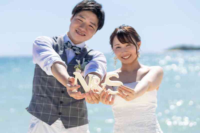 イニシャルブーケを使って