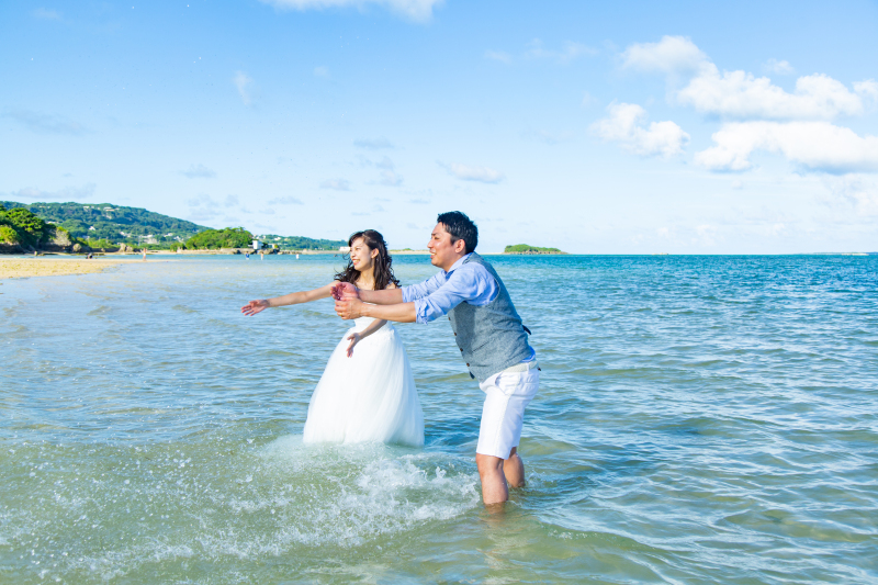 バシャっとかけあって