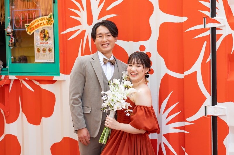 ドレスを着替えたらアメリカンビレッジに移動！