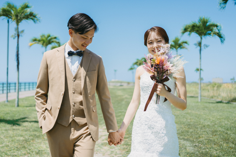 【選べる特典付き♪ビーチ＆グリーン100カットプラン】早い時間に撮影すると・・・