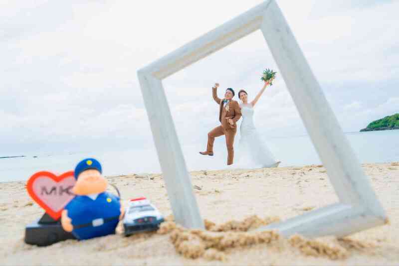 様々な撮影アイテムと一緒に