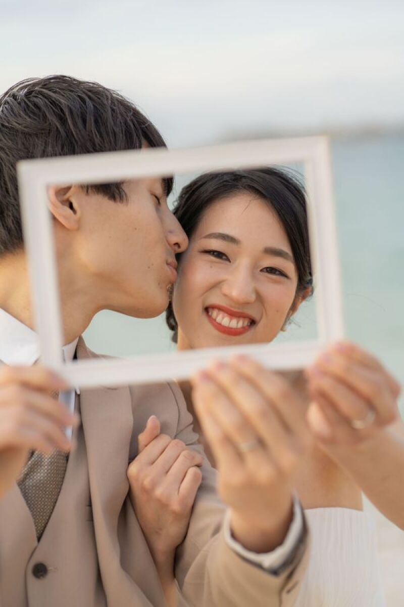 フレームを手に