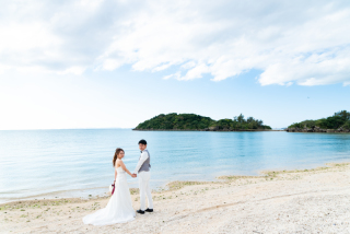 憧れの沖縄でビーチフォト♪