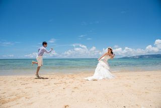 海でかけっこ♪