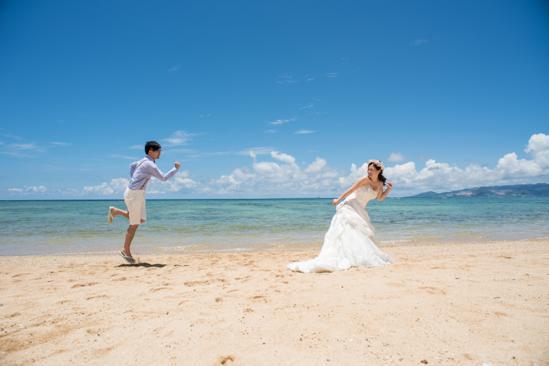 海でかけっこ♪