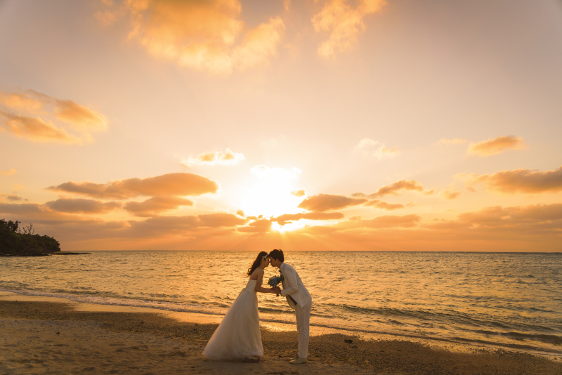 オレンジ色の空