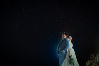 【ビーチ＋星空オプションプラン】夜のロマンチックな撮影も一緒に