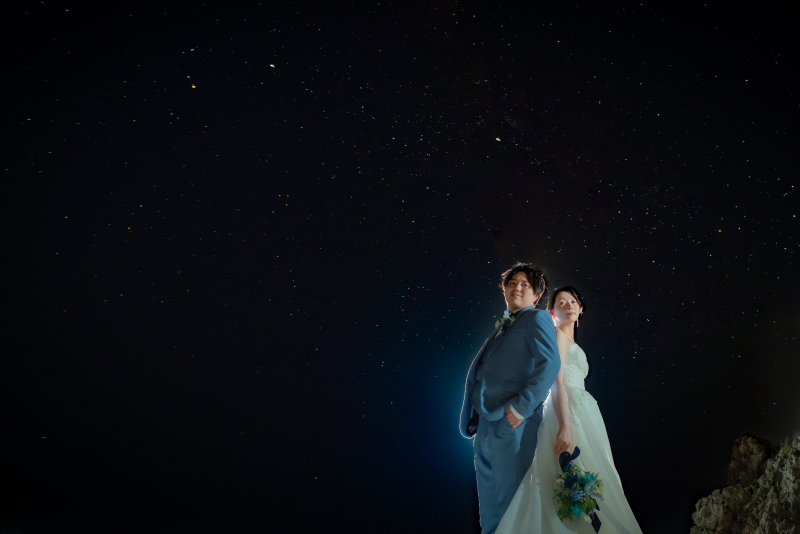【ビーチ＋星空オプションプラン】夜のロマンチックな撮影も一緒に