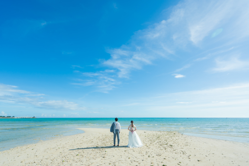 広い海で撮影スタート！