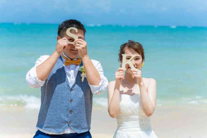 イニシャルブーケを使って