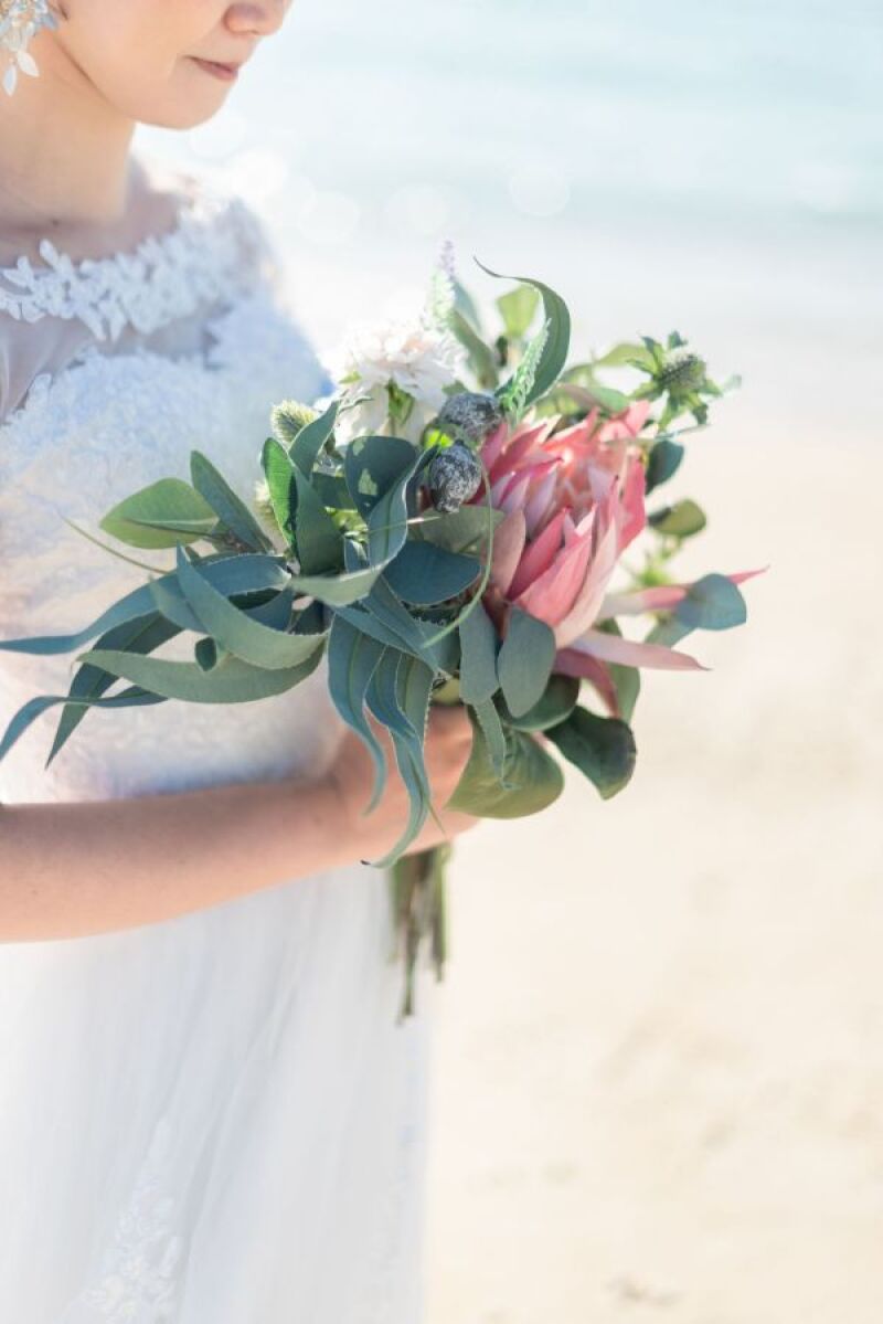 シンプルなブーケに