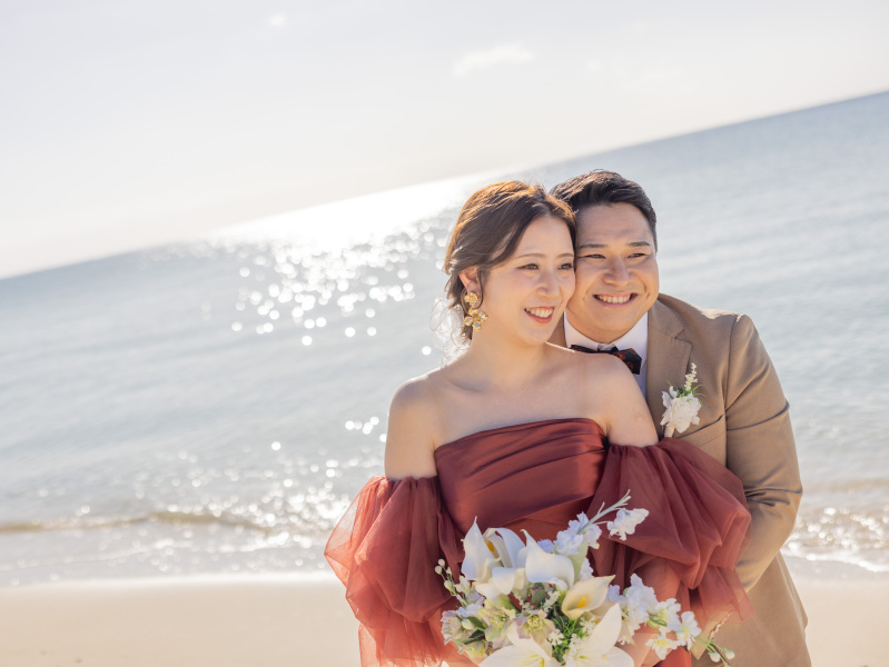 おふたりとも沖縄の自然に触れて溢れる笑顔が素敵！