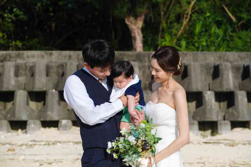 お子様とのスリーショットも